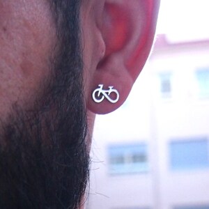 Bike earrings.Infinite earrings.Cycling.Bike gift.Infinity jewelry.Sport gift.Cyclist.Athlete.Sportswoman.Rider.Triathlon. Bicycle image 5