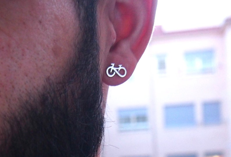 Bike earrings.Infinite earrings.Cycling.Bike gift.Infinity jewelry.Sport gift.Cyclist.Athlete.Sportswoman.Rider.Triathlon. Bicycle image 5