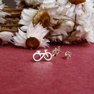 Bike earrings.Infinite earrings.Cycling.Bike gift.Infinity jewelry.Sport gift.Cyclist.Athlete.Sportswoman.Rider.Triathlon. Bicycle image 4