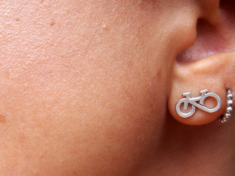 Bike earrings.Infinite earrings.Cycling.Bike gift.Infinity jewelry.Sport gift.Cyclist.Athlete.Sportswoman.Rider.Triathlon. Bicycle image 10