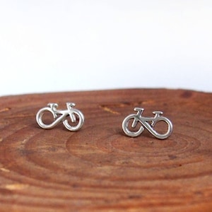 Bike earrings.Infinite earrings.Cycling.Bike gift.Infinity jewelry.Sport gift.Cyclist.Athlete.Sportswoman.Rider.Triathlon. Bicycle image 9