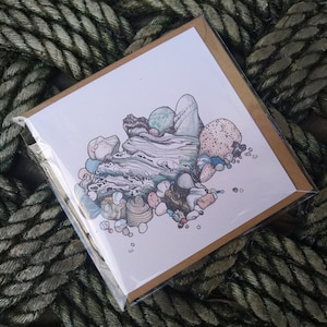 ARRAN STONES - Tarjeta de felicitación - Impresión a partir de una ilustración original - Fabricada en Escocia por el artista.