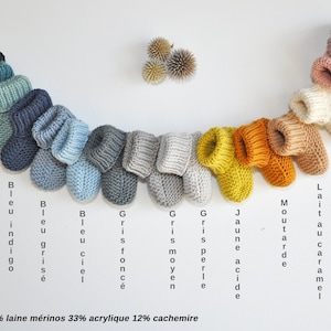 AUGUSTE brassière laine et cachemire, tricotée main au point mousse, coloris au choix image 10