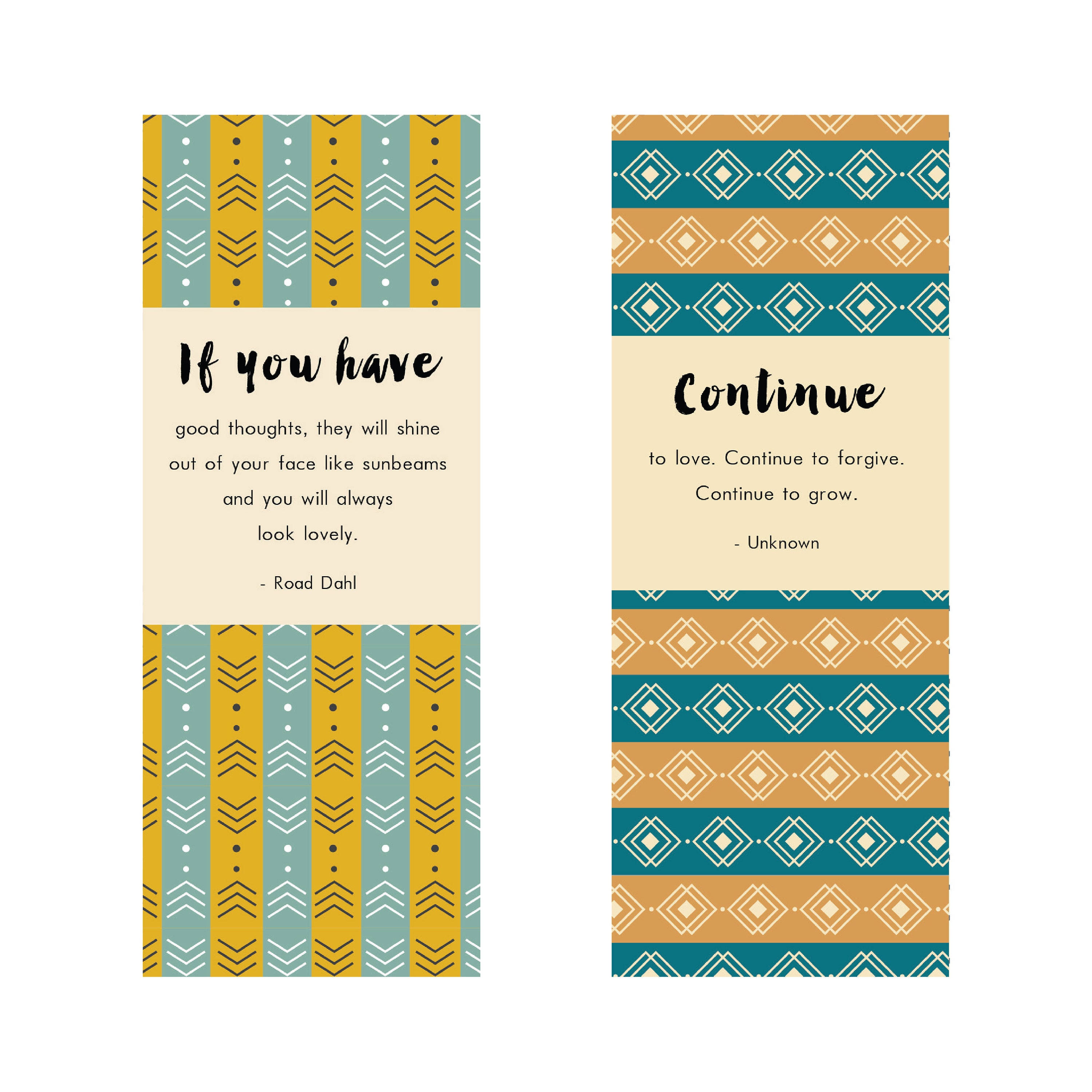 Inspirational Bookmarks Set of 4 Etsy Ireland