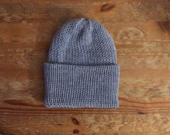 100 % wool knit hat - Handmade wool beanie - Made in Canada