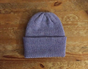 100% wool knit hat - Handmade wool beanie - Made in Canada