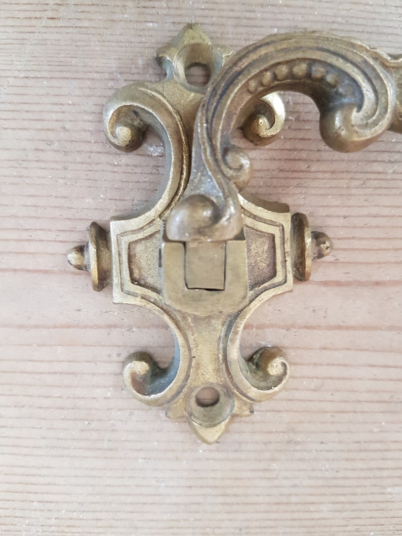 Large Antique Brass Door Handle A8B7QA103 Etsy