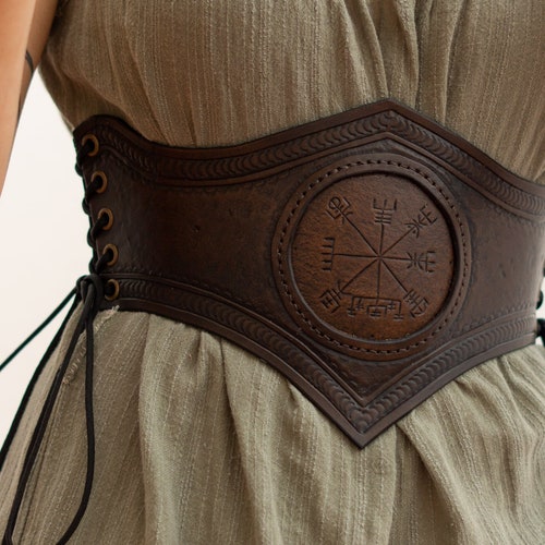 Viking Queen Leather Belt Corset Style Belt Waist Cincher - Etsy