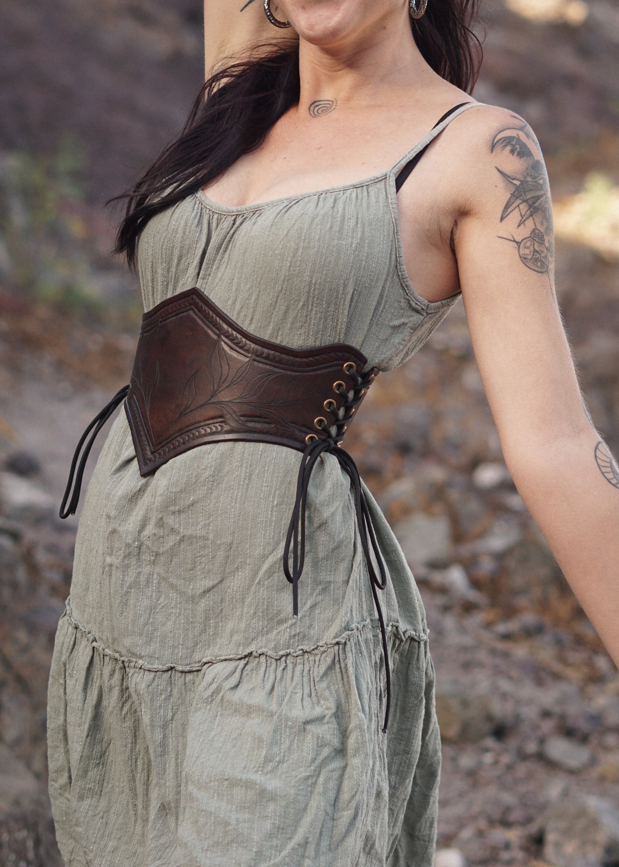 Leather waist cincher belt hotsell