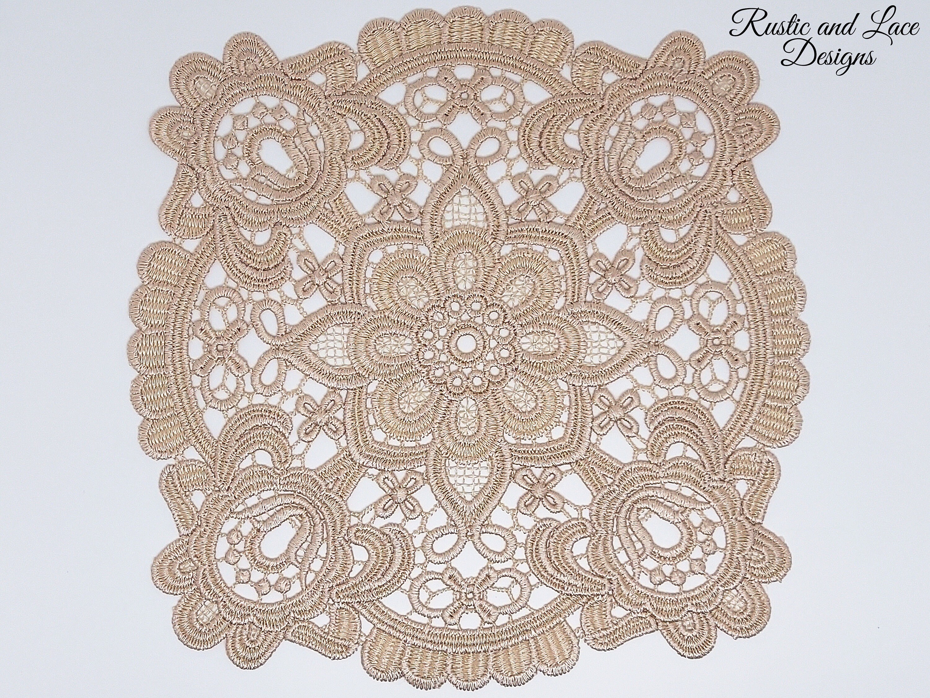  1Yard 11.81in Light Gold Silver Mesh Lace Trim Luxury