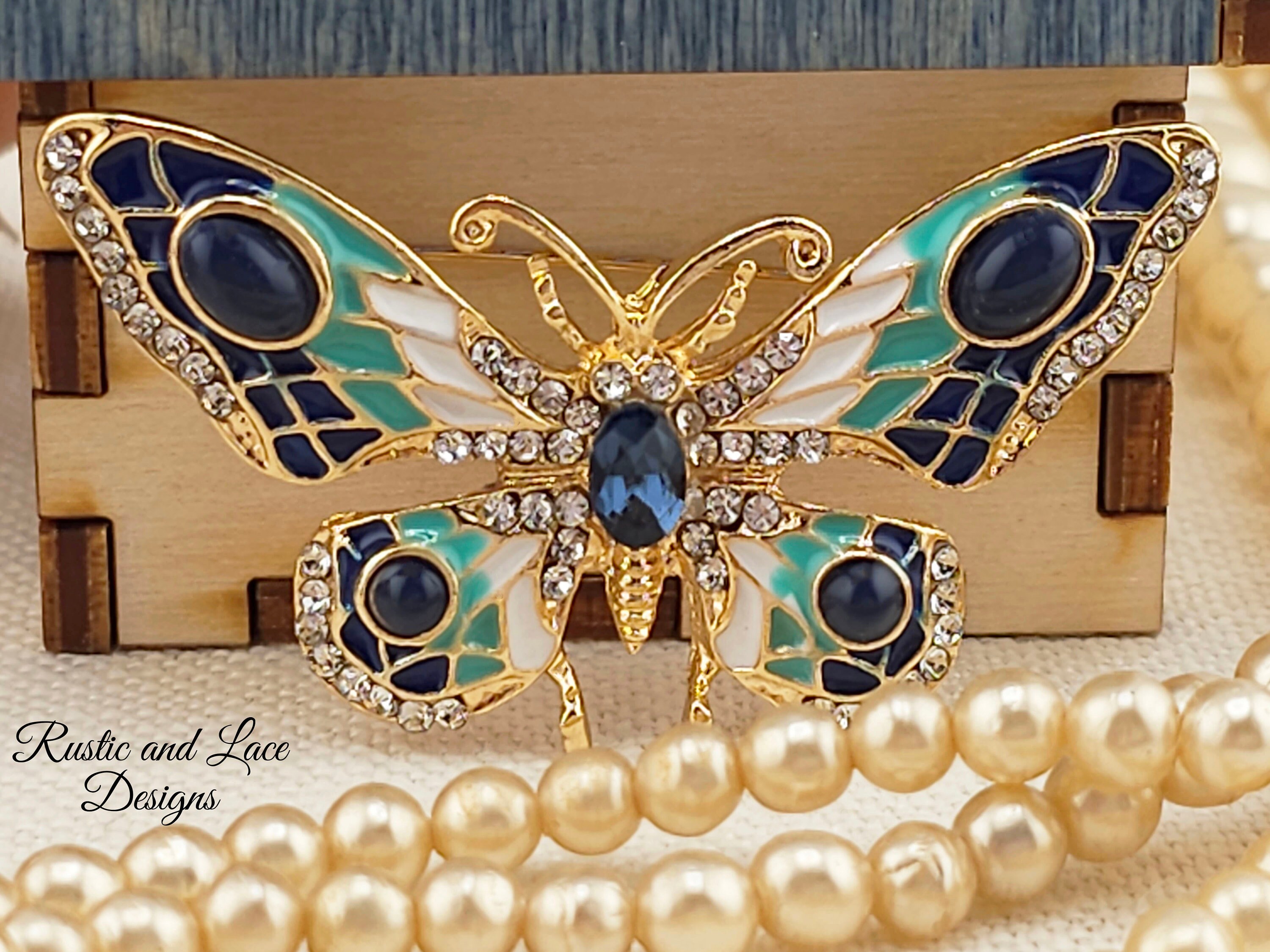 Fake Diamond Brooch Etsy