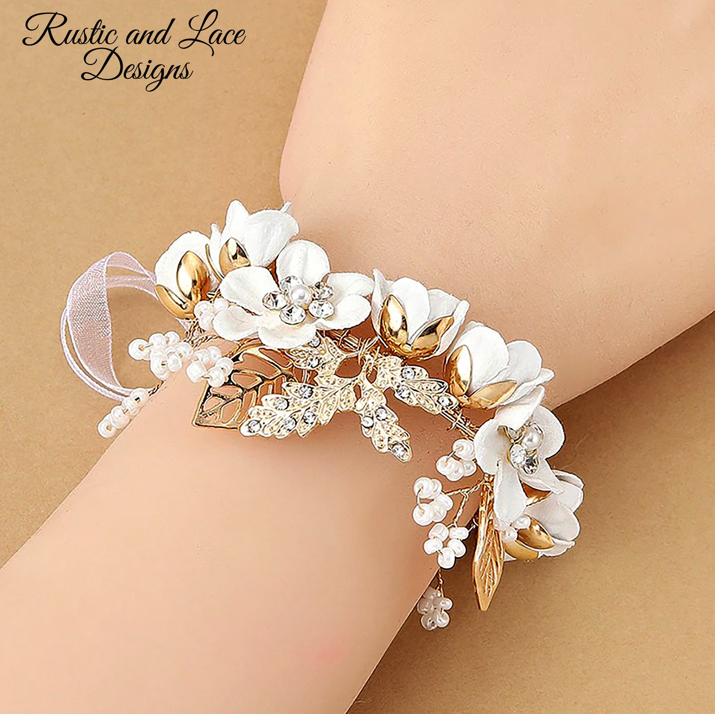 Silk + Pearl DIY Memory Wire Bracelet - Happy Hour Projects