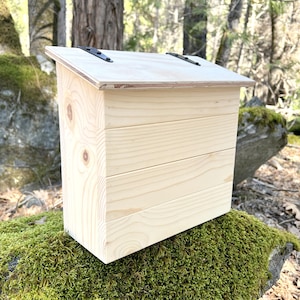 Tall Wooden Wall Mount Mailbox Unfinished, ready to paint or stain.