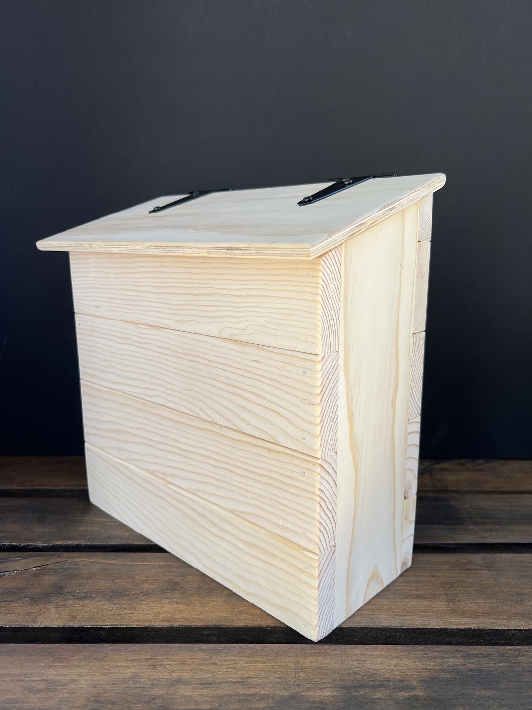 Tall Wooden Wall Mount Mailbox Unfinished Ready to Paint or Etsy