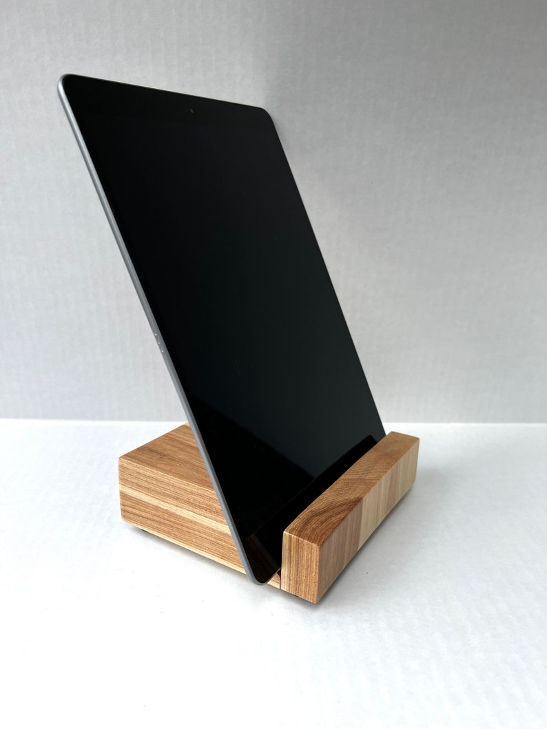 Hickory Wood Tablet Stand: Rustic Calico Phone Docking Station - Etsy
