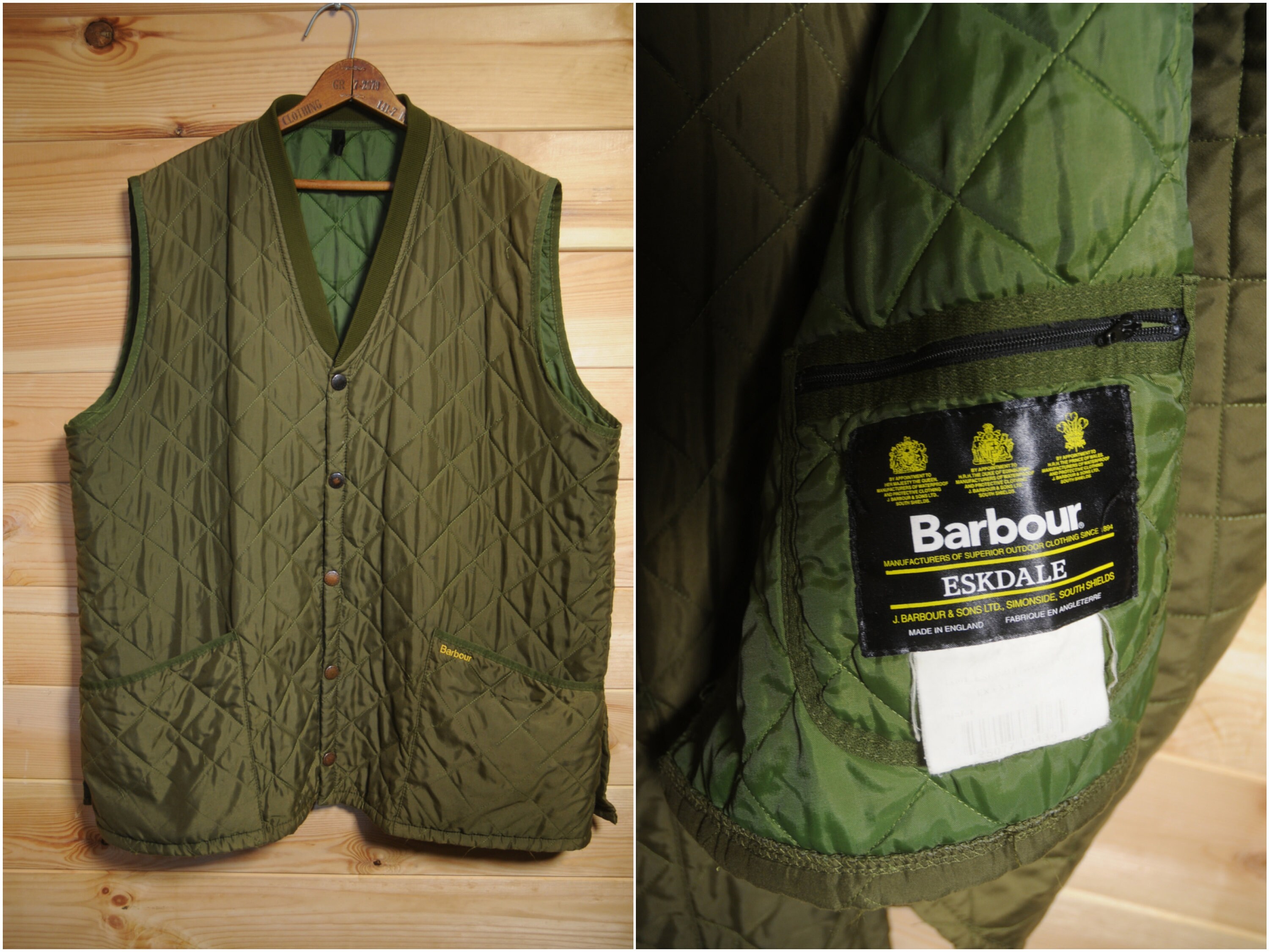 Image of Vintage Barbour Eskdale Quilted Bodywarmer Vest Gilet Green Xxl 2Xl