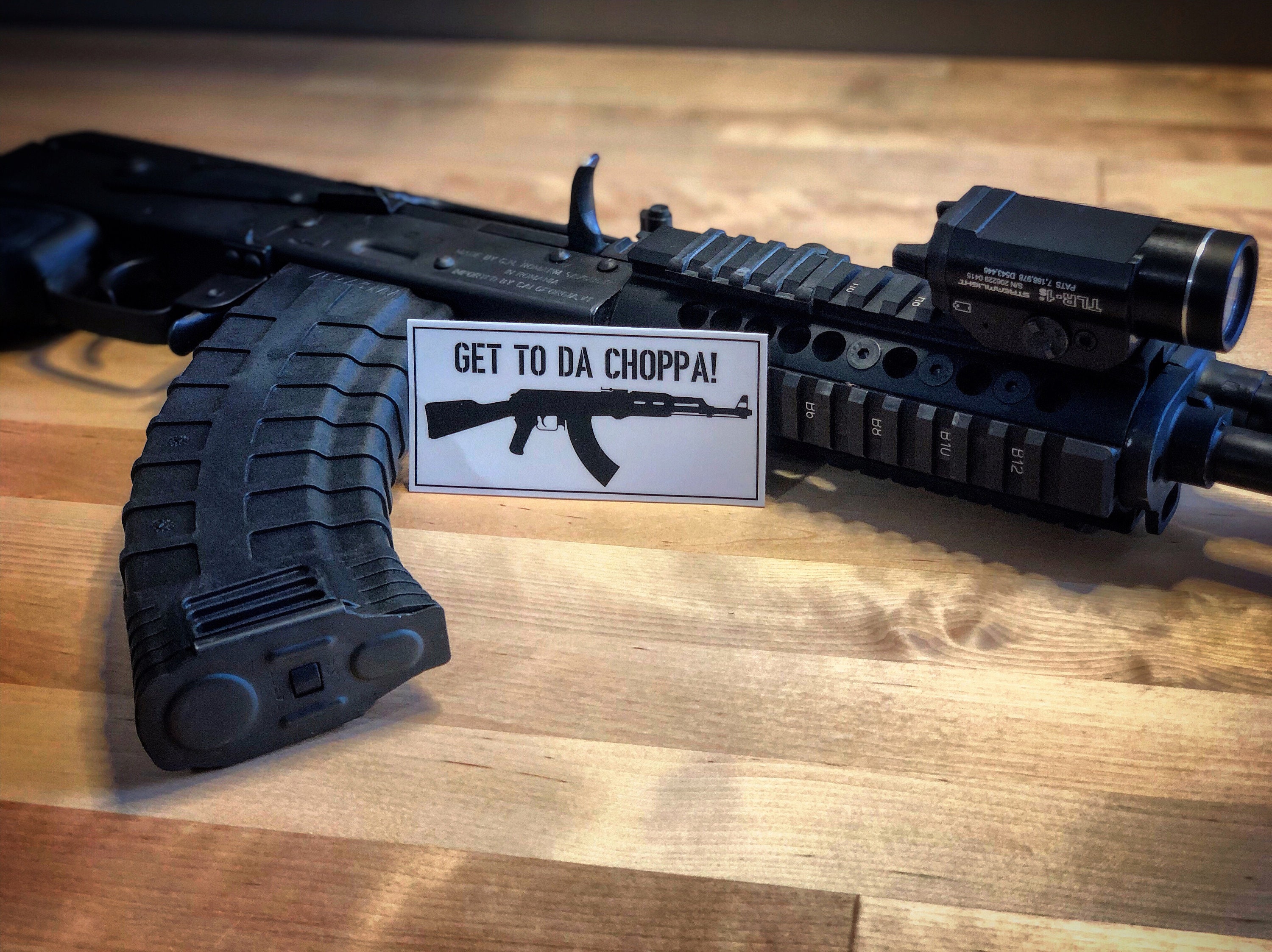 Get to Da Choppa! Sticker - Etsy, image size:3000x2246
