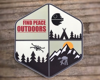 Find Peace Outdoors sticker