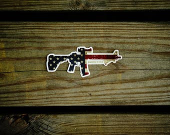 Battle Worn Freedom Rifle sticker