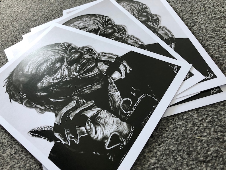 Shawn Crahan of Slipknot Drawing Print Etsy