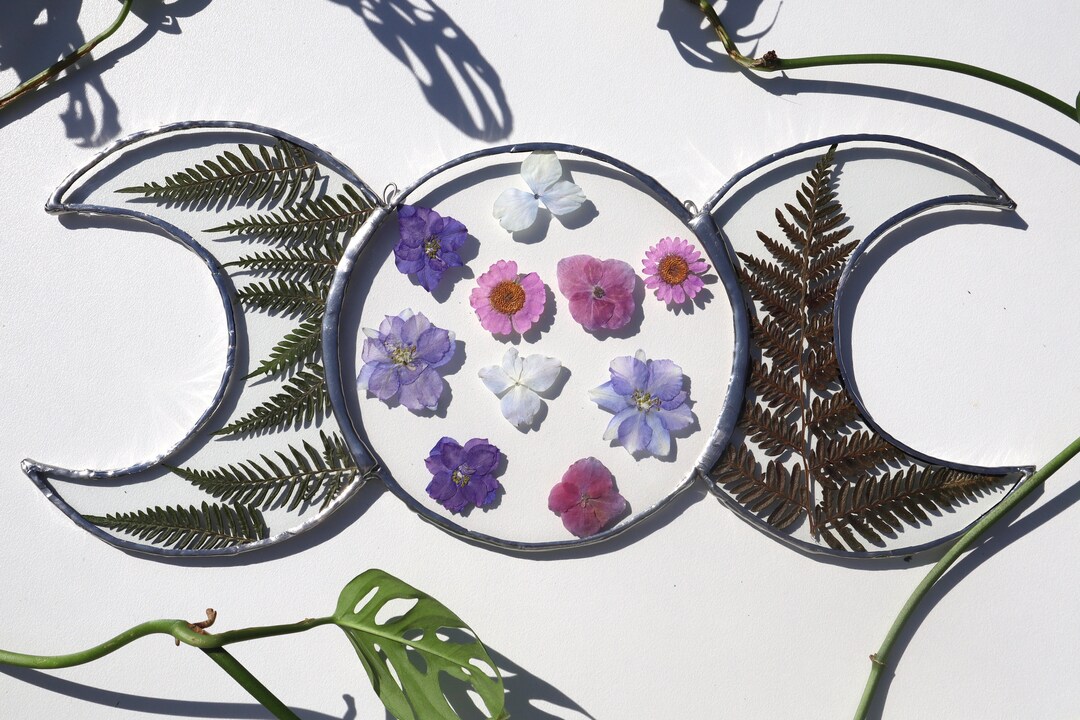 Pressed Flower Stained Glass Etsy Australia