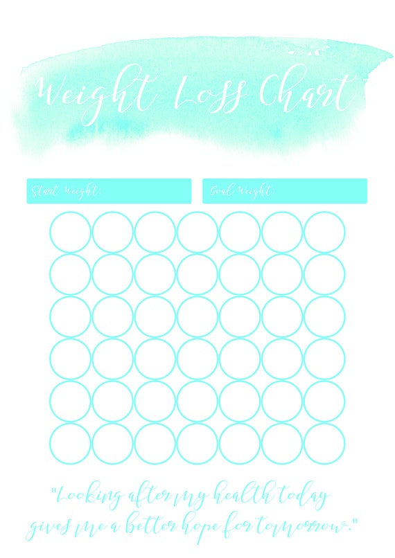 Printable Weight Loss Chart