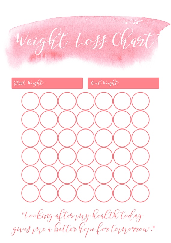 weekly weight loss chart template