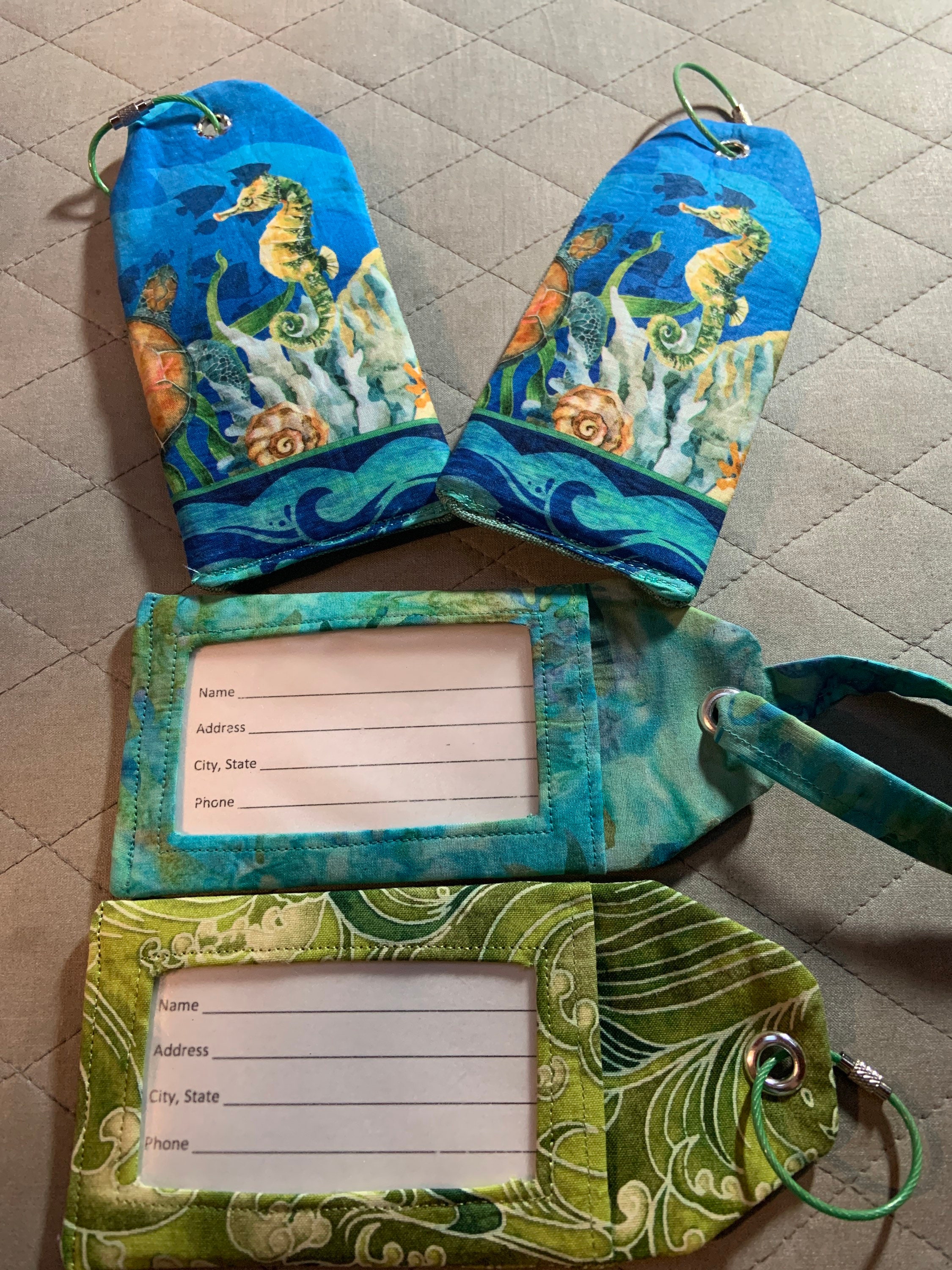 Travel Luggage Tag Bohemian Luggage Tag Fabric Luggage Tag Etsy