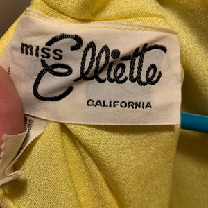 Vintage 1960s Miss Elliette California Yellow Dress image 3