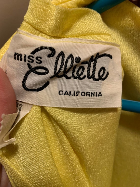 Vintage 1960’s Miss Elliette California Yellow Dr… - image 3