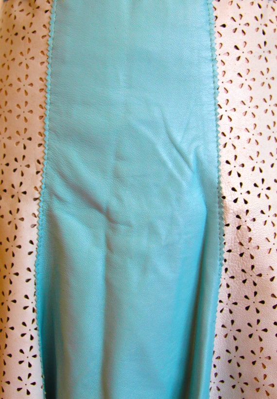 Vintage 1970's Leather Daisy Skirt - image 2