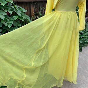 Vintage 1960s Miss Elliette California Yellow Dress image 4