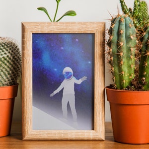 Spacerujący astronauta - wydruk A6