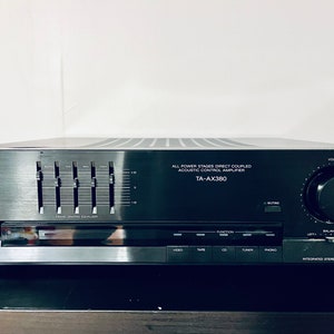 Vintage 80s Sony Acoustic Controlled Amplifier TA-Ax380 Receiver with Phono, Tuner, Cd, Tape, Aux Hookups Works Great