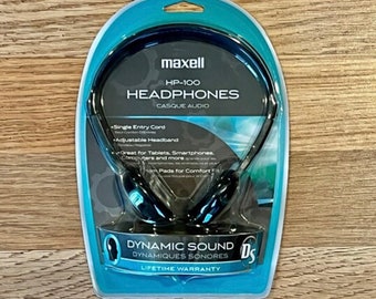 Maxell Walkman Styled Wires Headphones for Cassette Players, iPods, Radios, Cd Players, and More