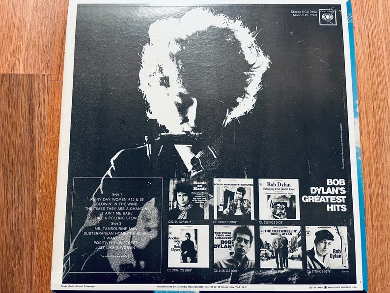 Bob Dylan Bob Dylans Greatest Hits Vinyl LP Columbia Records Kcs 9463
