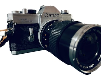 Canon TLb Working SLR Film Camera with Canon 135mm f:3.5 Lens - Great Working 35mm Film Camera - Great Student Camera + Free Camera Strap