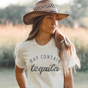 May Contain Tequila Shirt • Save Water Drink Tequila • Cinco de Mayo & Bachelorette Gift Tee