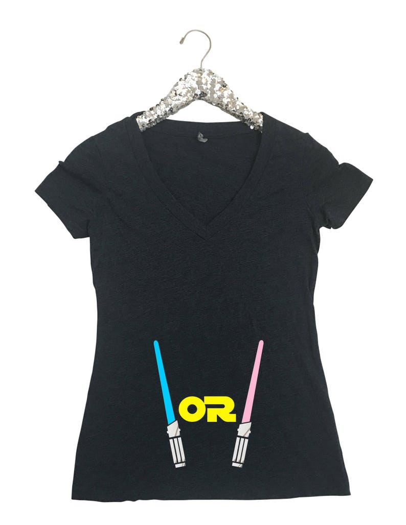 Lightsaber Gender Reveal Women's T Shirt Star Gender Etsy