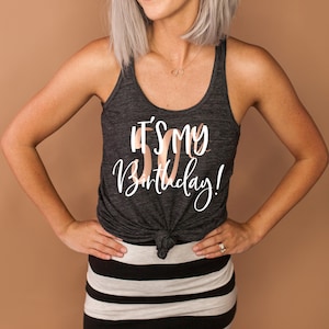 50th Birthday Tank - It&#39;s My 50th Birthday - Women&#39;s Flowy Racerback Tank Top - Women&#39;s 50th Happy birthday gift, hello fifty and fabulous