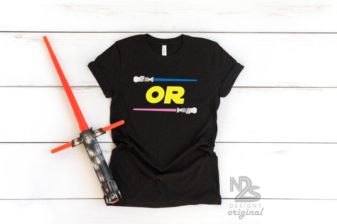 Lightsaber Gender Reveal Unisex T Shirt Star Boy or Girl Etsy