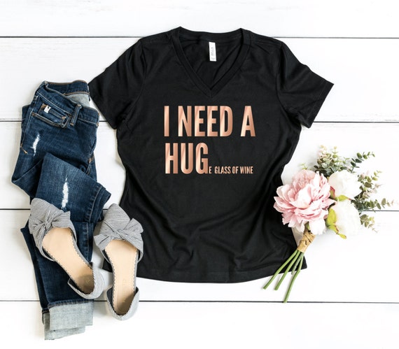 Womens Funny Wine Drinking T-Shirt I Need A Huge Glass Of Wine Womens Funny Wine Drinking T-Shirt I Need A Huge Glass Of Wine