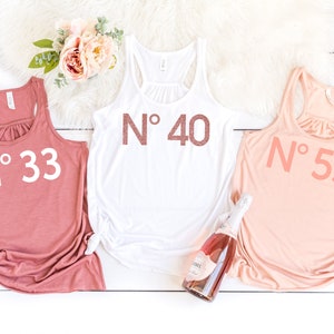 Birthday Tank - Number (Your Choice) - Women's Flowy Racerback Tank Top - Women's 21st 30th 40th Happy birthday gift, hello Be fabulous
