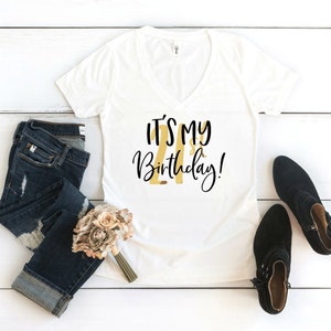 Birthday Shirt - It&#39;s My 21st Birthday - Women&#39;s V Neck T Shirt, 21st Birthday TShirt, Happy Birthday Shirt, Legal 21 Drinking Party Shots