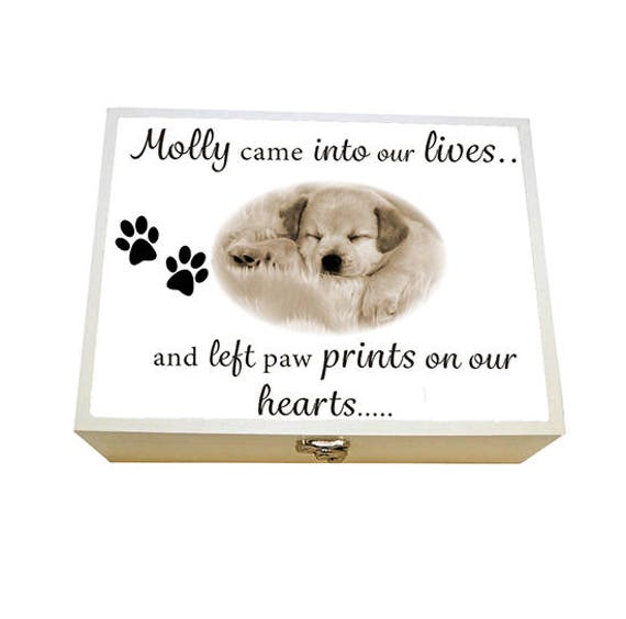 Grande boîte souvenir personnalisé chien Memorial Box dans Etsy