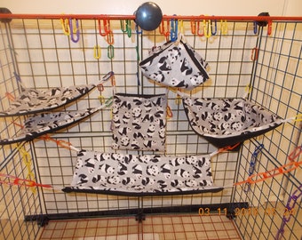BABY PANDAS Sugar Glider 6 pc cage set