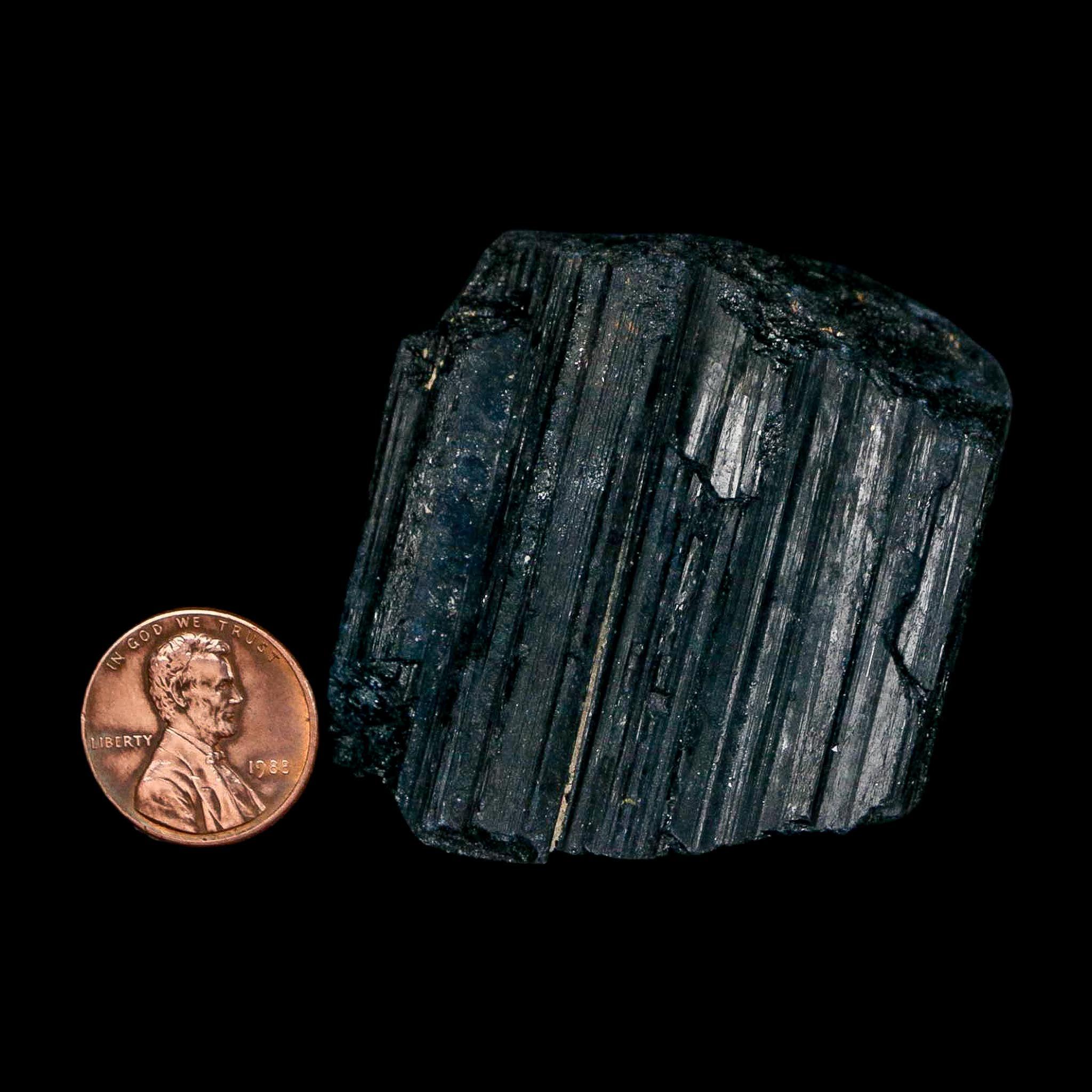 2インチ天然原石ブラックトルマリン結晶鉱物標本 ショール ブラジル