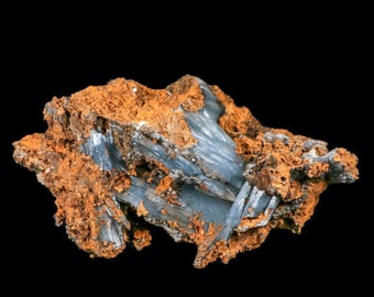 5.6" Ice Blue Barite Blade Crystals Clusters Mineral Specimen Mabladen Morocco Free Shipping