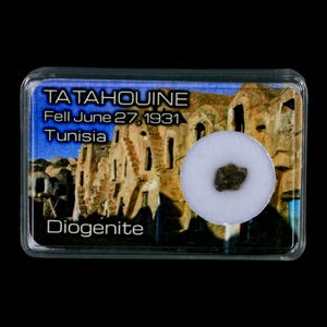 タタウイネ・ダイオジェナイト石質隕石エイコンドライト標本 1931年6月24日落下 無料展示 無料配送