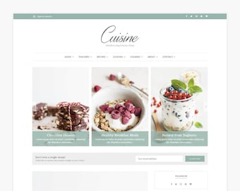 Cuisine - WordPress theme - WordPress blog theme - WordPress recipe theme - WordPress food theme - WordPress template  Website blog template